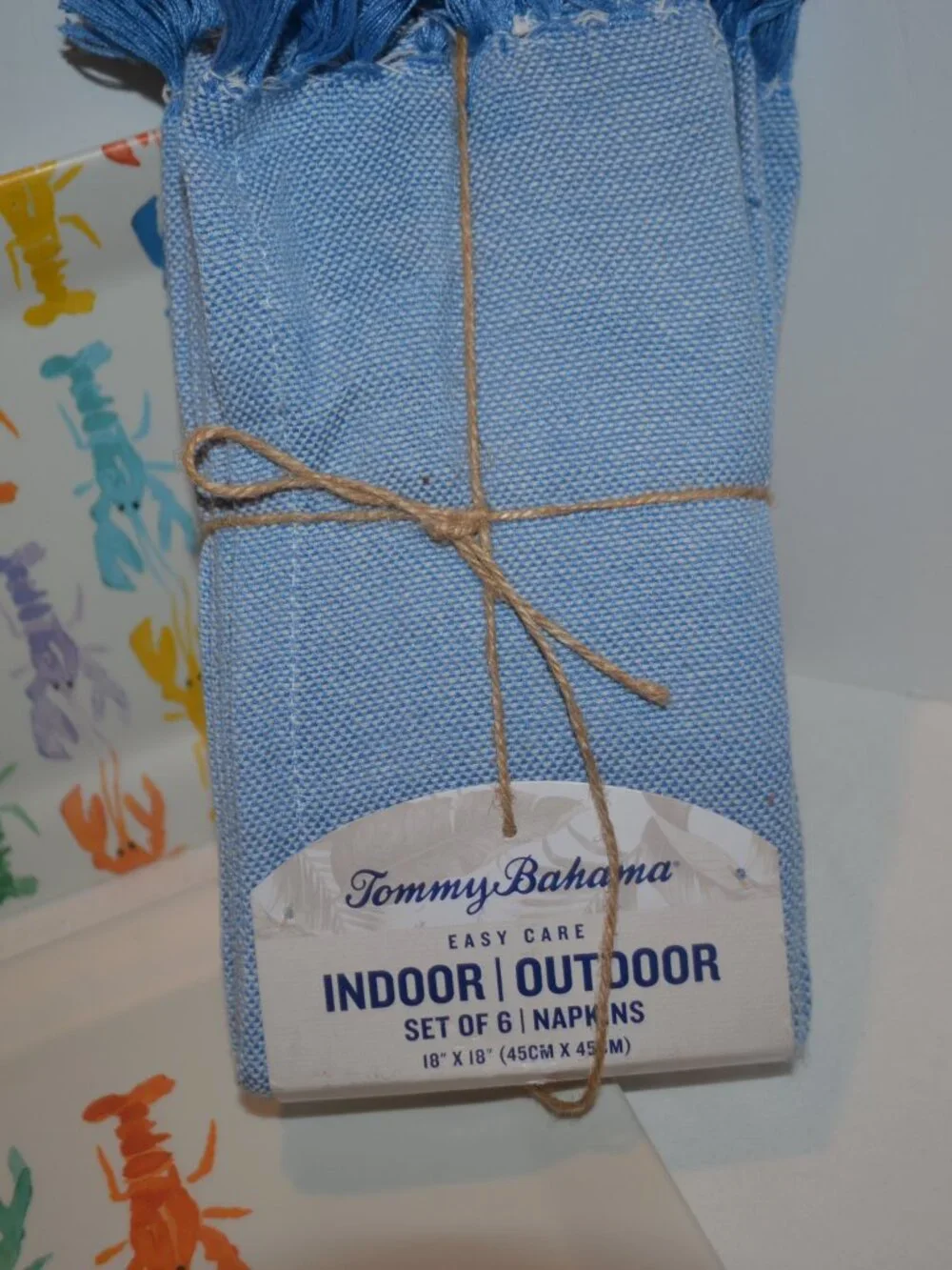 Tommy Bahama Serving Set Trays and Napkins New with Tags Lobster or Crawfish